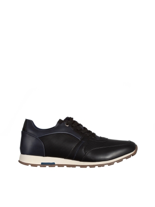 Мъжки обувки, Мъжки спортни обувки  черни от еко кожа  Terrence - Kalapod.bg
