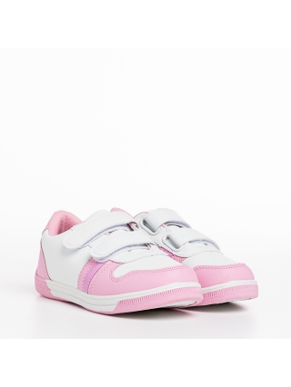 Детски спортни обувки, Детски спортни обувки  розови  с бяло  от еко кожа  Buddy - Kalapod.bg