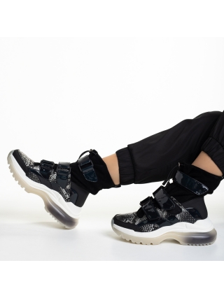 Дамски спортни обувки, Дамски спортни обувки  черни от текстилен материал  Paulena - Kalapod.bg