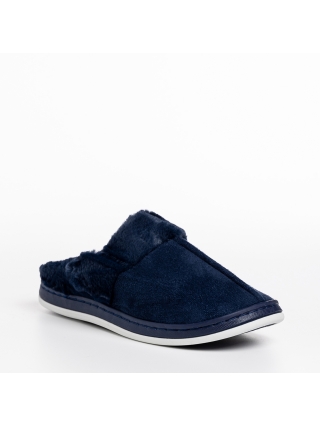 Мъжки обувки, Мъжки чехли  сини от текстилен материал  Enrico - Kalapod.bg