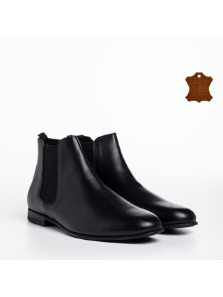 Мъжки обувки, Мъжки боти черни  от естествена кожа Fausto - Kalapod.bg