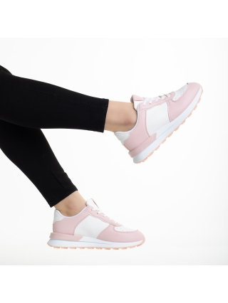 Дамски спортни обувки, Дамски спортни обувки розови от еко кожа  Imaya - Kalapod.bg
