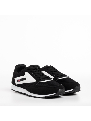 Мъжки обувки, Мъжки спортни обувки  черни от текстилен материал  Vencil - Kalapod.bg