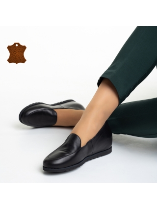Всекидневни Обувки, Дамски обувки Marco черни  от естествена кожа Liss - Kalapod.bg