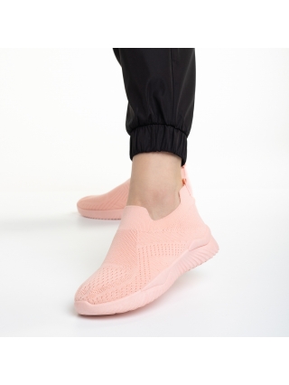 Дамски спортни обувки, Дамски спортни обувки розови от текстилен материал  Murielle - Kalapod.bg