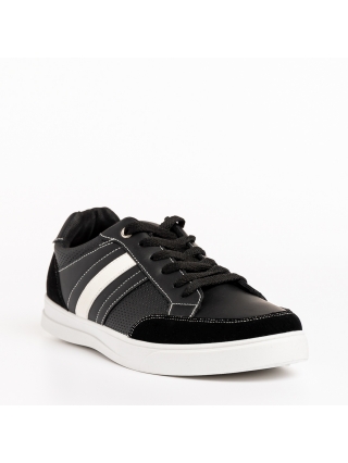 Мъжки обувки, Мъжки спортни обувки  черни  от еко кожа Seamus - Kalapod.bg