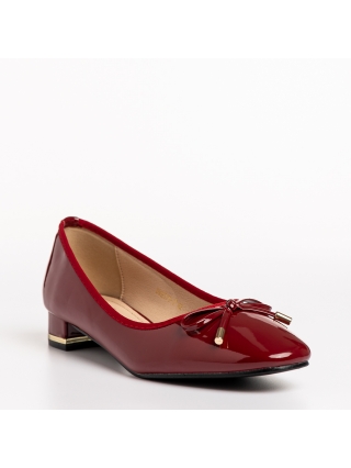 Дамски обувки, Дамски  обувки  червени  от от лачена еко кожа Braidy - Kalapod.bg