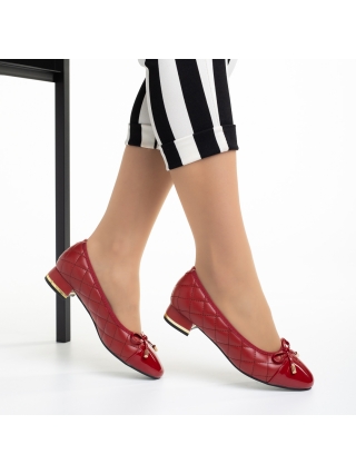 Дамски обувки с ток, Дамски  обувки  червени  с ток  от еко кожа  Capricia - Kalapod.bg