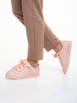 Дамски спортни обувки, Дамски спортни обувки  розови от еко кожа  Elvina - Kalapod.bg