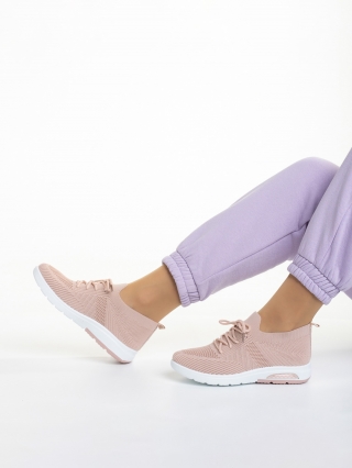 Дамски спортни обувки, Дамски спортни обувки  розови  от текстилен материал  Alena - Kalapod.bg