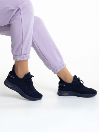 Дамски спортни обувки, Дамски спортни обувки  сини  от текстилен материал  Asmaa - Kalapod.bg