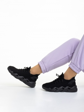 Дамски спортни обувки, Дамски спортни обувки  черни  от текстилен материал  Leanna - Kalapod.bg