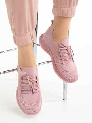 Дамски спортни обувки, Дамски спортни обувки  розови  от текстилен материал  Nevenca - Kalapod.bg