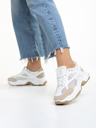 Дамски спортни обувки, Дамски спортни обувки  бели  от текстилен материал  Rama - Kalapod.bg