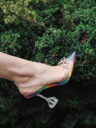 Дамски обувки  многоцветни  с ток  от синтетичен материал  Avelina - Kalapod.bg