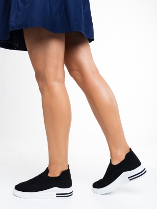 Обувки Дама, Дамски спортни обувки  черни  от текстилен материал  Rumiana - Kalapod.bg