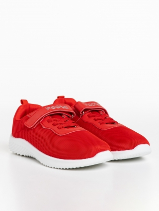 Детски спортни обувки, Детски спортни обувки червени от текстилен материал  Amie - Kalapod.bg