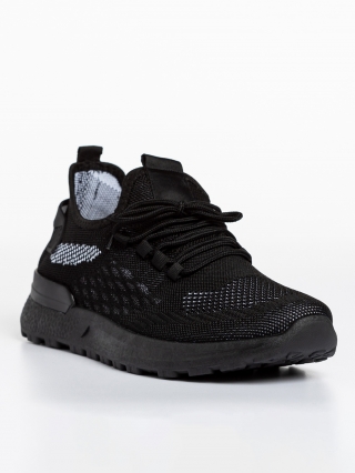 Мъжки обувки, Мъжки спортни обувки черни  от текстилен материал  Tiago - Kalapod.bg