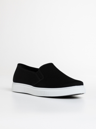 Мъжки спортни обувки, Мъжки спортни обувки черни  от текстилен материал  Elvin - Kalapod.bg