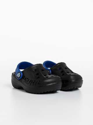 Детски чехли, Детски чехли черни със синьо от синтетичен материал Lexani - Kalapod.bg