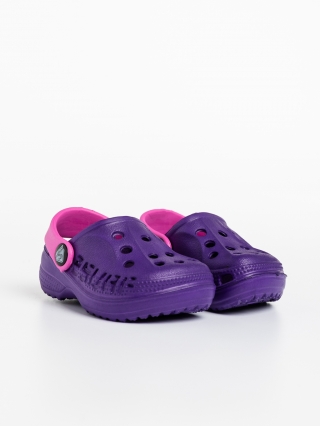 Обувки за деца, Детски чехли лилави с розово от синтетичен материал Lexani - Kalapod.bg