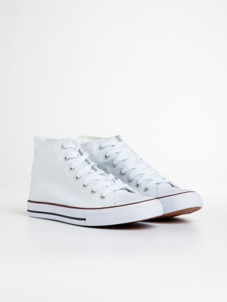 Мъжки обувки, Мъжки кецове  бели от текстилен материал  Maxton - Kalapod.bg