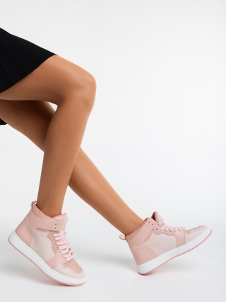 Дамски спортни обувки розови от еко кожа Saskia - Kalapod.bg