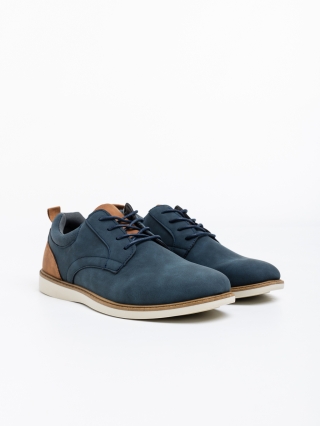 Мъжки обувки, Мъжки обувки сини от еко кожа Vernon - Kalapod.bg