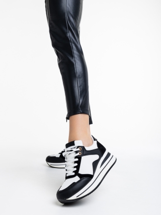 Дамски спортни обувки, Дамски спортни обувки черни от еко кожа Calpurnia - Kalapod.bg
