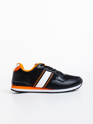 Мъжки обувки, Мъжки спортни обувки черни от еко кожа и текстилен материал Casиo - Kalapod.bg