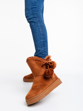 Обувки Дама, Дамски чизми камел от текстилен материал Lynsey - Kalapod.bg