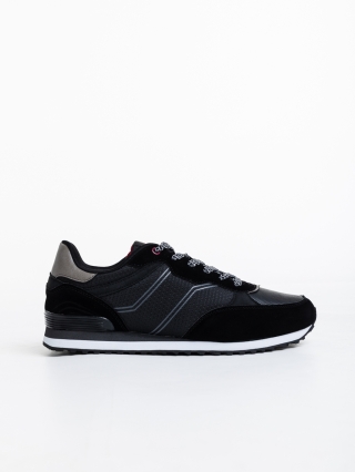 Мъжки спортни обувки, Мъжки спортни обувки черни от текстилен материал Petros - Kalapod.bg