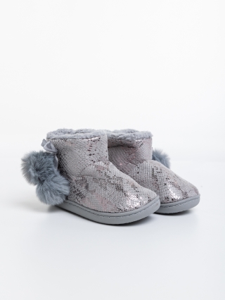 Обувки за деца, Детски чехли сиви от еко кожа Aspen - Kalapod.bg