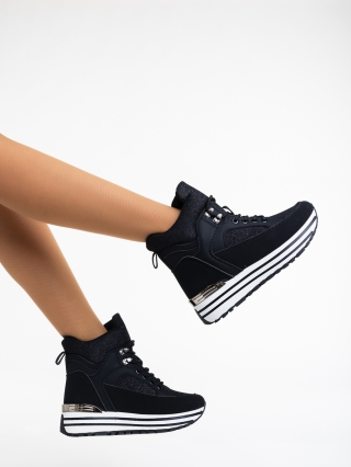 Обувки Дама, Дамски спортни обувки черни от еко кожа Shantae - Kalapod.bg