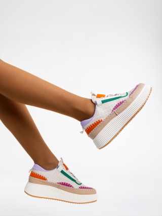 Дамски спортни обувки, Дамски спортни обувки бежови от текстилен материал Josalyn - Kalapod.bg