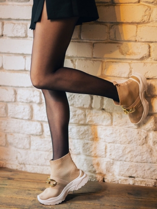 Дамски спортни обувки, Дамски спортни обувки каки от текстилен материал Lorrin - Kalapod.bg