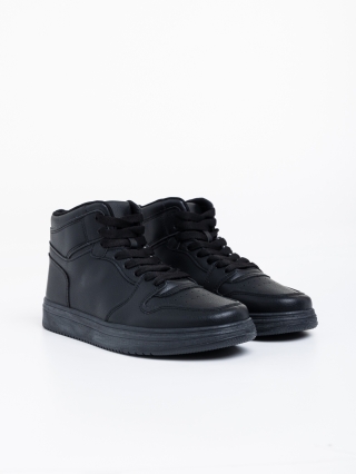 Мъжки обувки, Мъжки спортни обувки черни от еко кожа Emanoil - Kalapod.bg