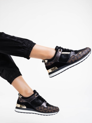 Обувки Дама, Дамски спортни обувки черни  от  екологична кожа Josalind - Kalapod.bg