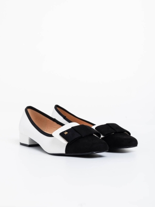 Дамски обувки, Дамски обувки с ток бели от екологична кожа Gioia - Kalapod.bg