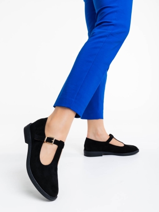 Обувки Дама, Дамски ежедневни обувки черни от текстилен материал Rickena - Kalapod.bg