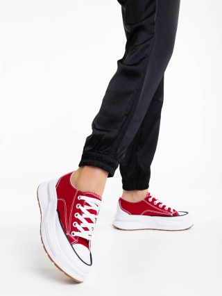 Last Size, Дамски обувки за тенис червени от текстилен материал Daina - Kalapod.bg