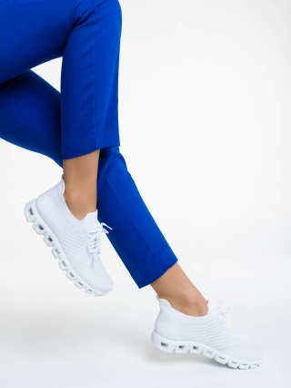 Обувки Дама, Дамски спортни обувки бели от текстилен материал Romeesa - Kalapod.bg