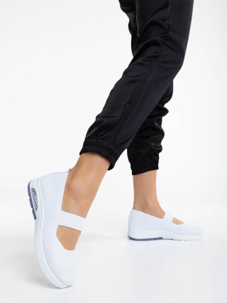 Обувки Дама, Дамски спортни обувки бели от текстилен материал Renora - Kalapod.bg