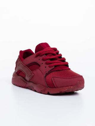 Детски спортни обувки, Детски спортни обувки винено червени от текстилен материал Ramana - Kalapod.bg