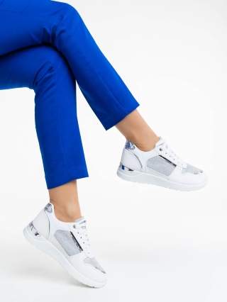 Дамски спортни обувки бели от екологична кожа Litsa - Kalapod.bg