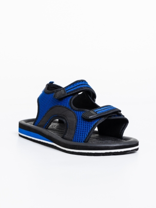 Мъжки обувки, Мъжки сандали сини от текстилен материал Vasco - Kalapod.bg