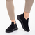Дамски спортни обувки  черни от текстилен материал  Aceline, 3 - Kalapod.bg