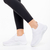 Дамски спортни обувки  бели от текстилен материал  Aceline, 3 - Kalapod.bg