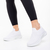 Дамски спортни обувки  бели от текстилен материал  Aceline, 4 - Kalapod.bg