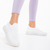 Дамски спортни обувки  бели от текстилен материал  Chalith, 6 - Kalapod.bg